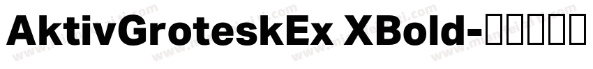 AktivGroteskEx XBold字体转换